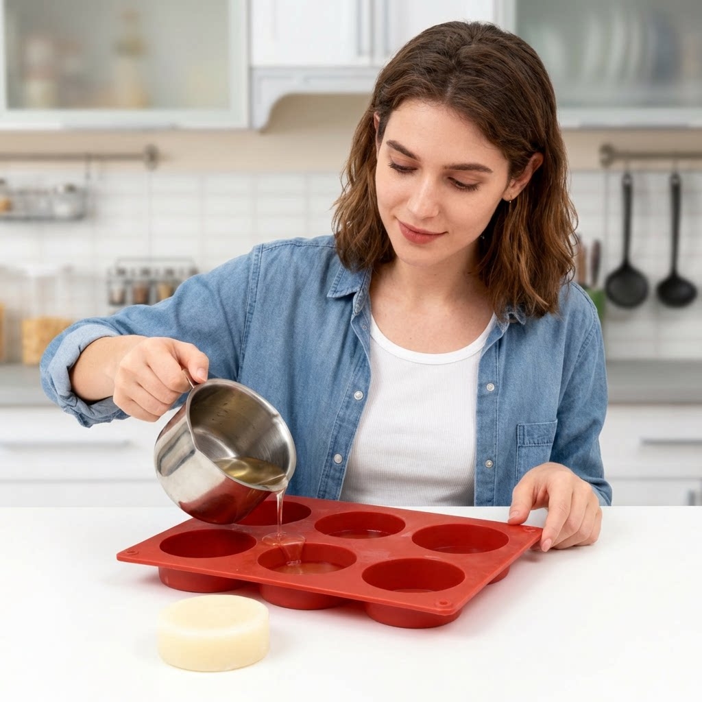 Round Silicone Soap Mold DIY H - Soap Making Instructions ulasan dan harga